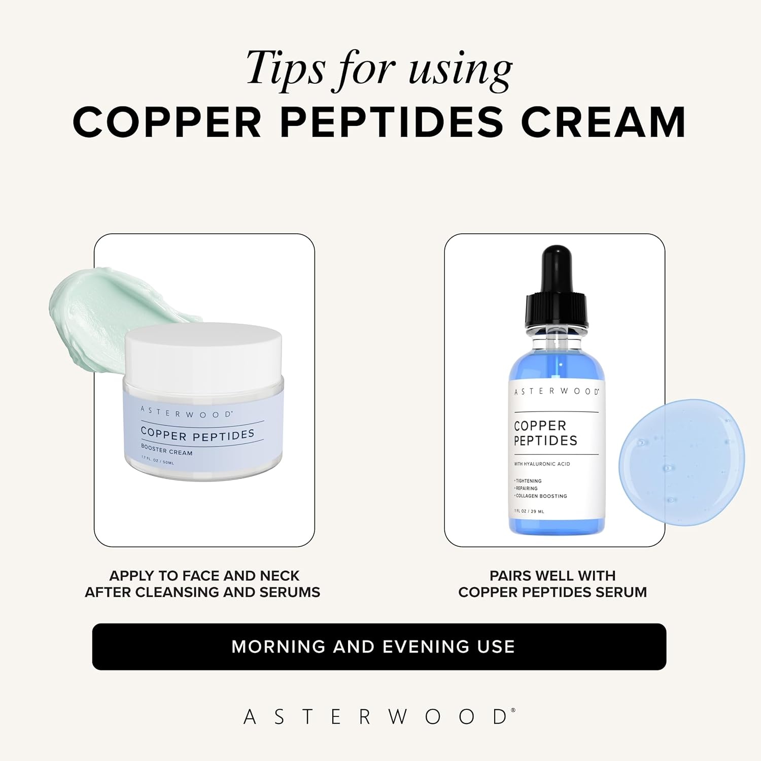 image:imageAsterwood GHKCu Copper Peptides Booster Cream Copper Tripeptide1 Ectoin Hyaluronic Acid Firming Face Moisturizer for Barrier Repair 17 Fl Oz