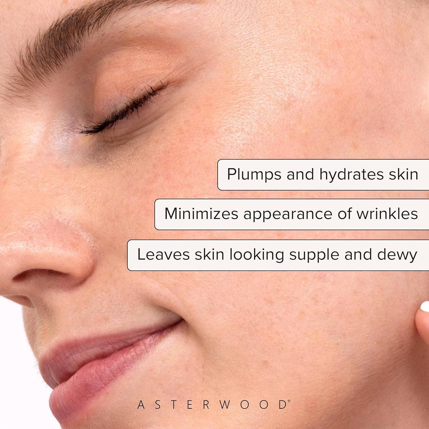 image:imageAsterwood Pure Hyaluronic Acid Serum for Face Plumping AntiAging Hydrating FragranceFree 2 Fl Oz1 Fl Oz Pack of 1