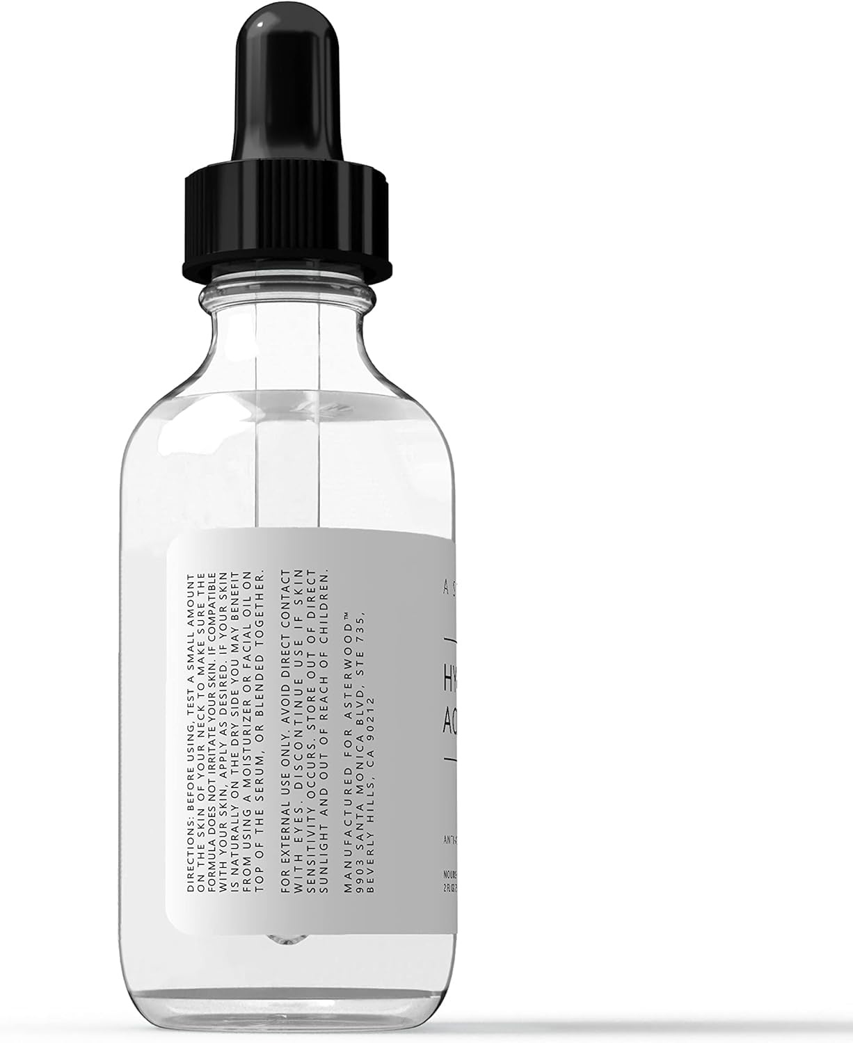 image:imageAsterwood Pure Hyaluronic Acid Serum for Face Plumping AntiAging Hydrating FragranceFree 2 Fl Oz1 Fl Oz Pack of 1