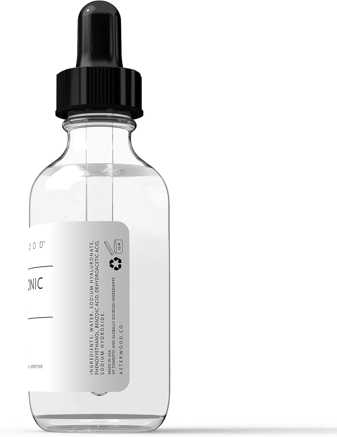 image:imageAsterwood Pure Hyaluronic Acid Serum for Face Plumping AntiAging Hydrating FragranceFree 2 Fl Oz1 Fl Oz Pack of 1