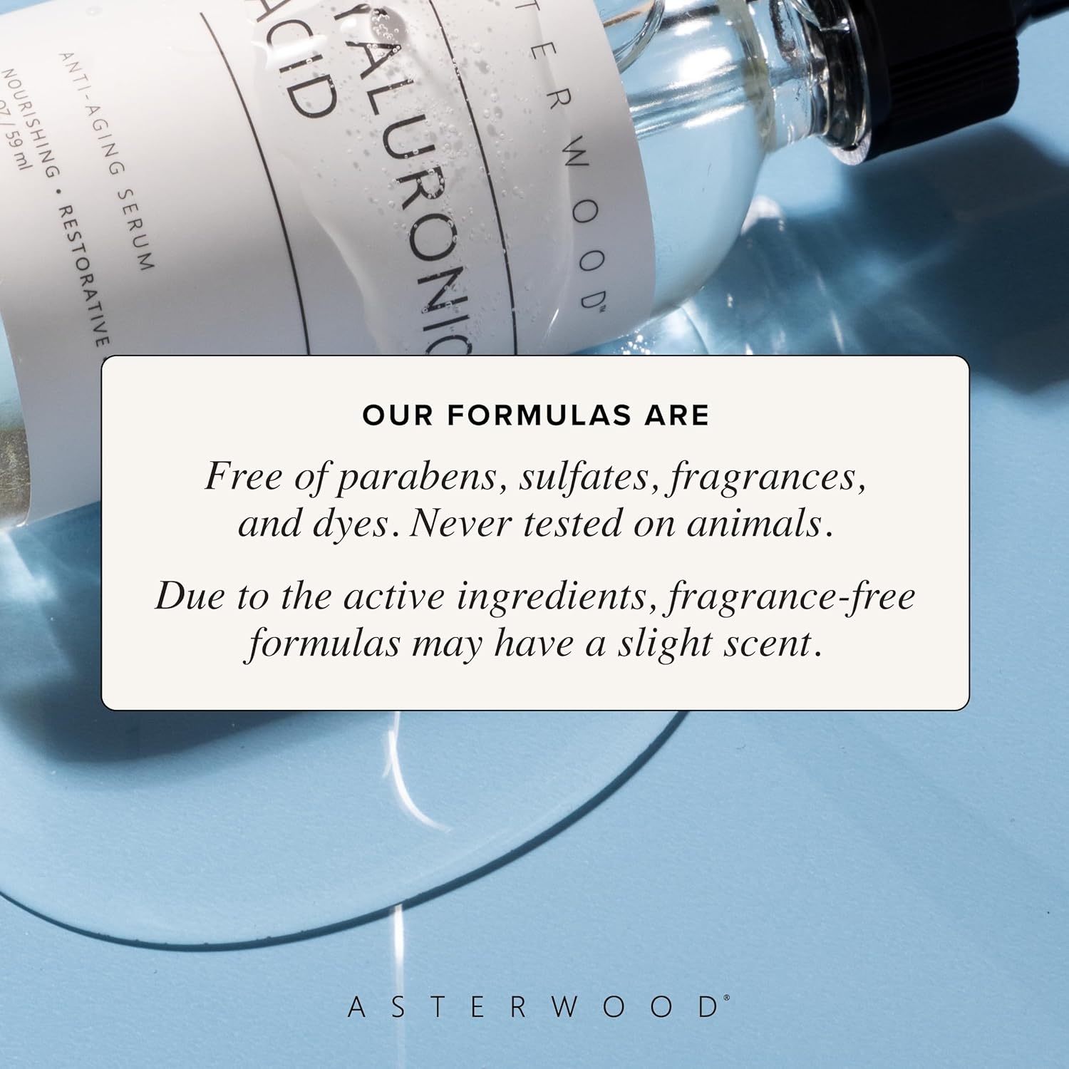 image:imageAsterwood Pure Hyaluronic Acid Serum for Face Plumping AntiAging Hydrating FragranceFree 2 Fl Oz2 Fl Oz Pack of 1