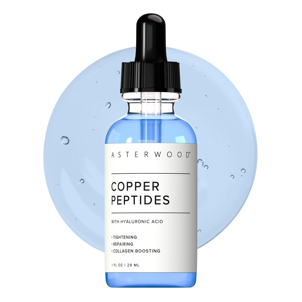 image:imageAsterwood Copper Peptides Serum for Face with GHKCu Peptide and Hyaluronic Acid AntiAging Facial Serum 1 Fl Oz1 Fl Oz Pack of 1