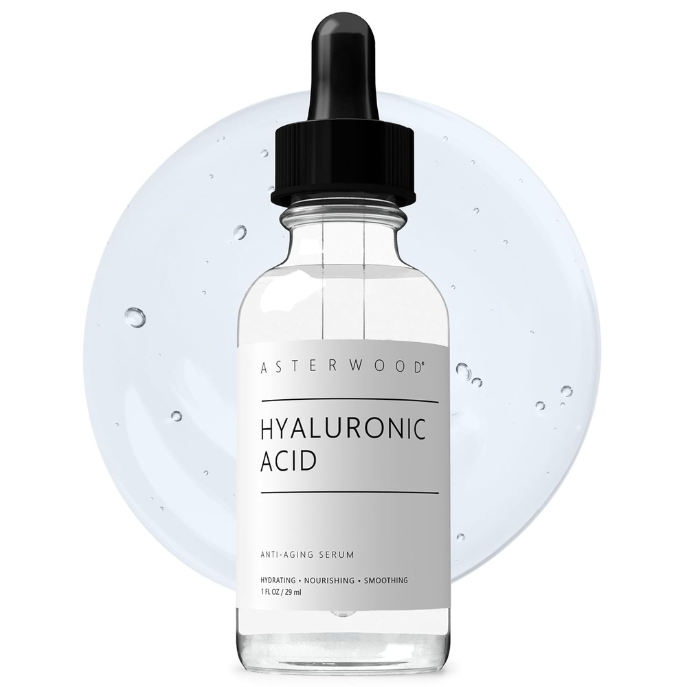 image:imageAsterwood Pure Hyaluronic Acid Serum for Face Plumping AntiAging Hydrating FragranceFree 2 Fl Oz1 Fl Oz Pack of 1