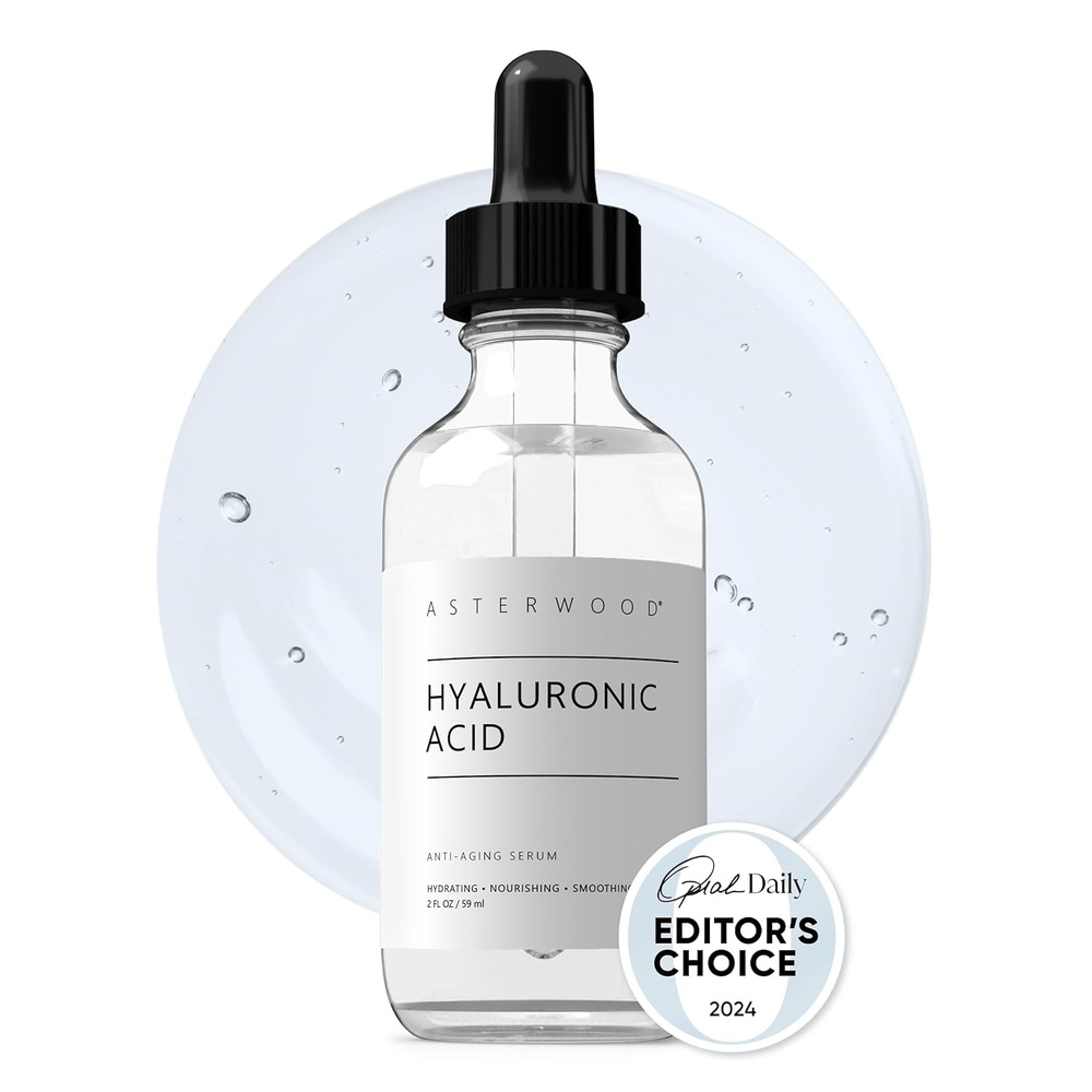 image:imageAsterwood Pure Hyaluronic Acid Serum for Face Plumping AntiAging Hydrating FragranceFree 2 Fl Oz2 Fl Oz Pack of 1