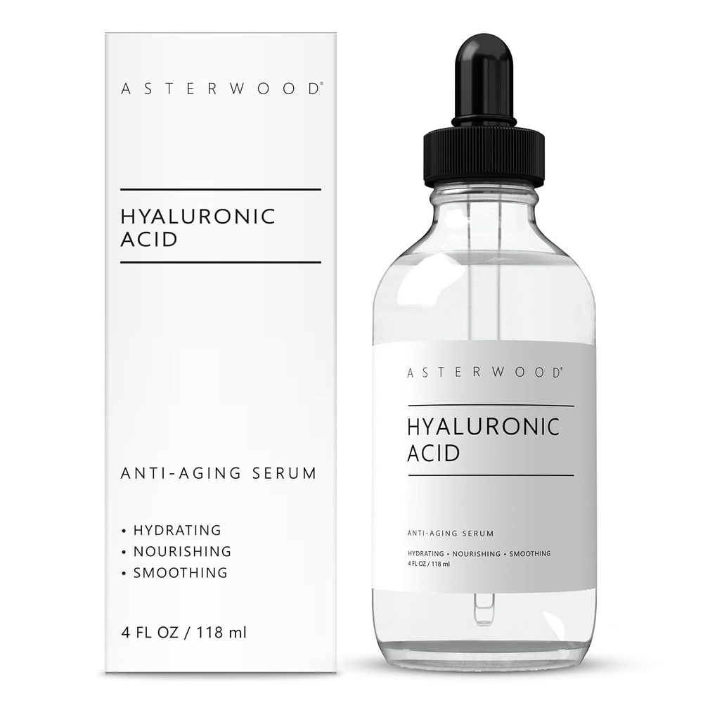 image:imageAsterwood Pure Hyaluronic Acid Serum for Face Plumping AntiAging Hydrating FragranceFree 2 Fl Oz4 Fl Oz Pack of 1