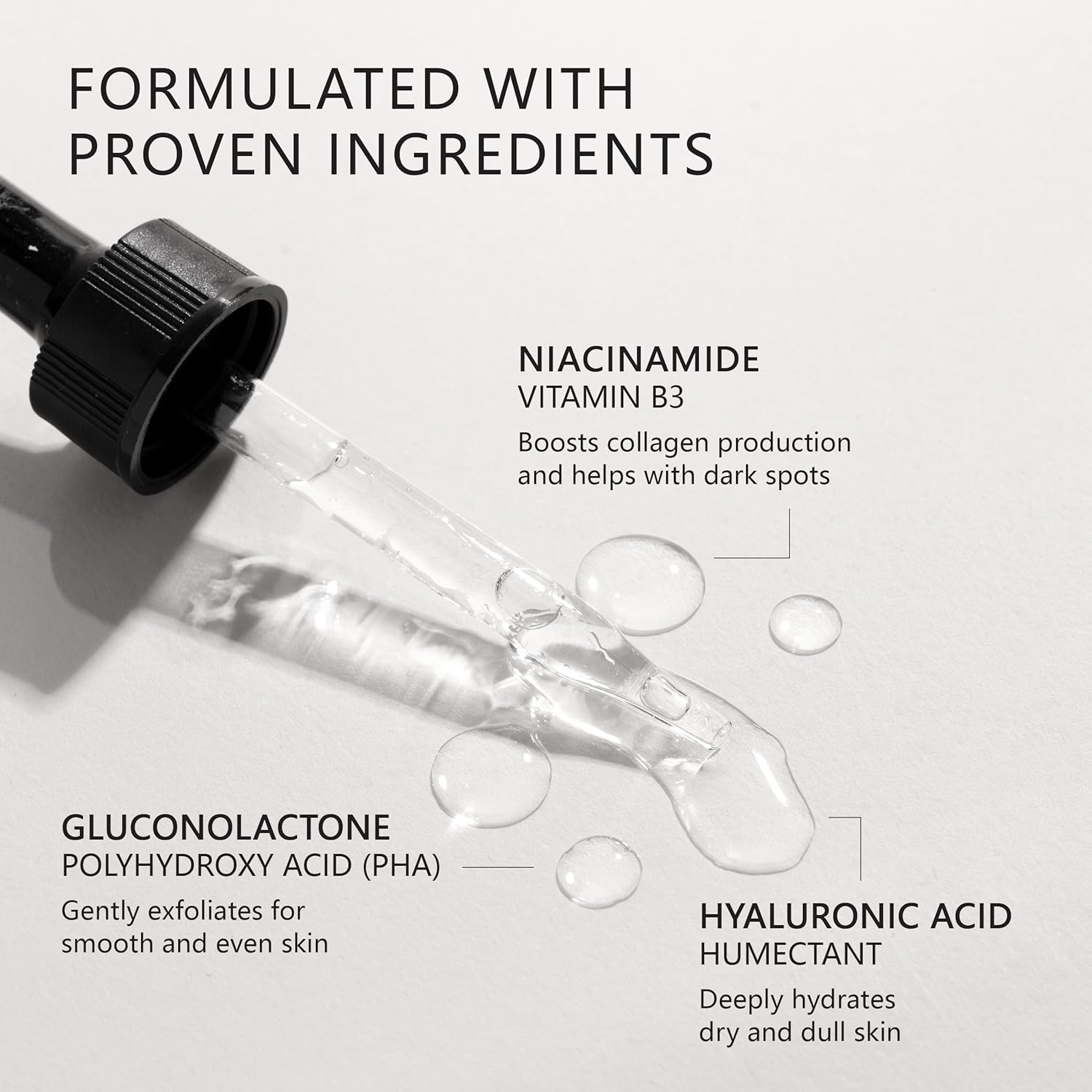 image:imageASTERWOOD 10 Niacinamide Serum for Face 2 Pack AntiAging Pore Minimizing Hydrating Vitamin B3 Facial Serum with Hyaluronic Acid Tone Texture