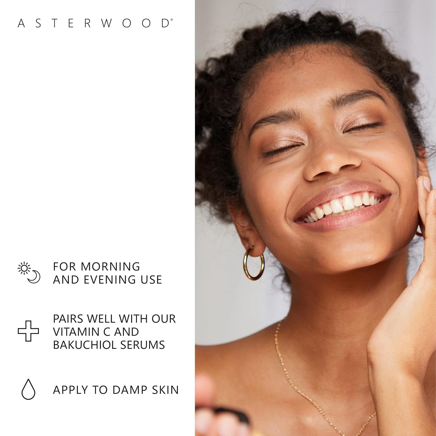 image:imageAsterwood 10 Niacinamide Serum for Face AntiAging Pore Minimizing Hydrating with Vitamin B3 and Hyaluronic Acid Tone Texture FragranceFree 1 Fl Oz