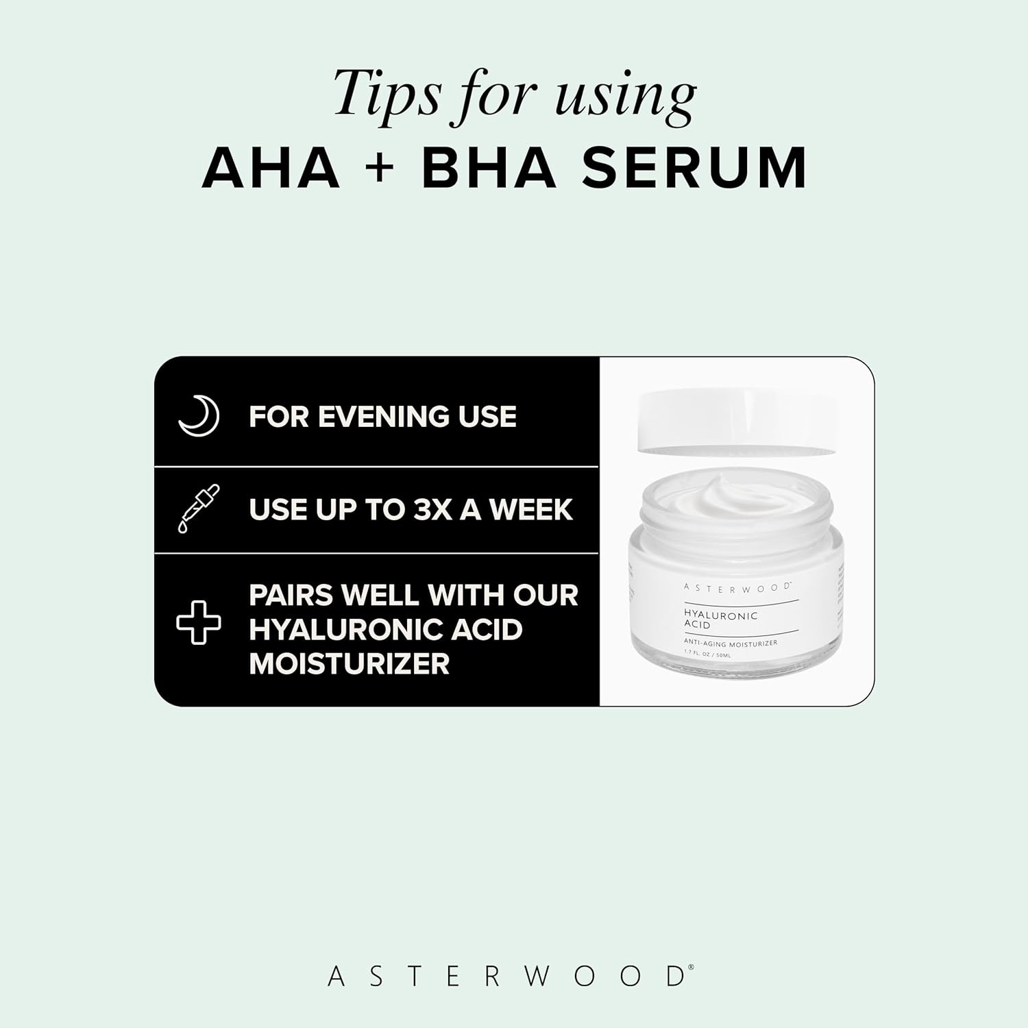 image:imageAsterwood Overnight Exfoliating Serum AHA Lactic Acid amp Glycolic Acid BHA Salicylic Acid Supports Improvement of Hyperpigmentation Dark Spots FragranceFree 1 Fl Oz