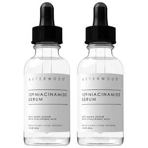 image:imageASTERWOOD 10 Niacinamide Serum for Face 2 Pack  AntiAging Pore Minimizing Hydrating  Vitamin B3 Facial Serum  with Hyaluronic Acid  Tone Texture