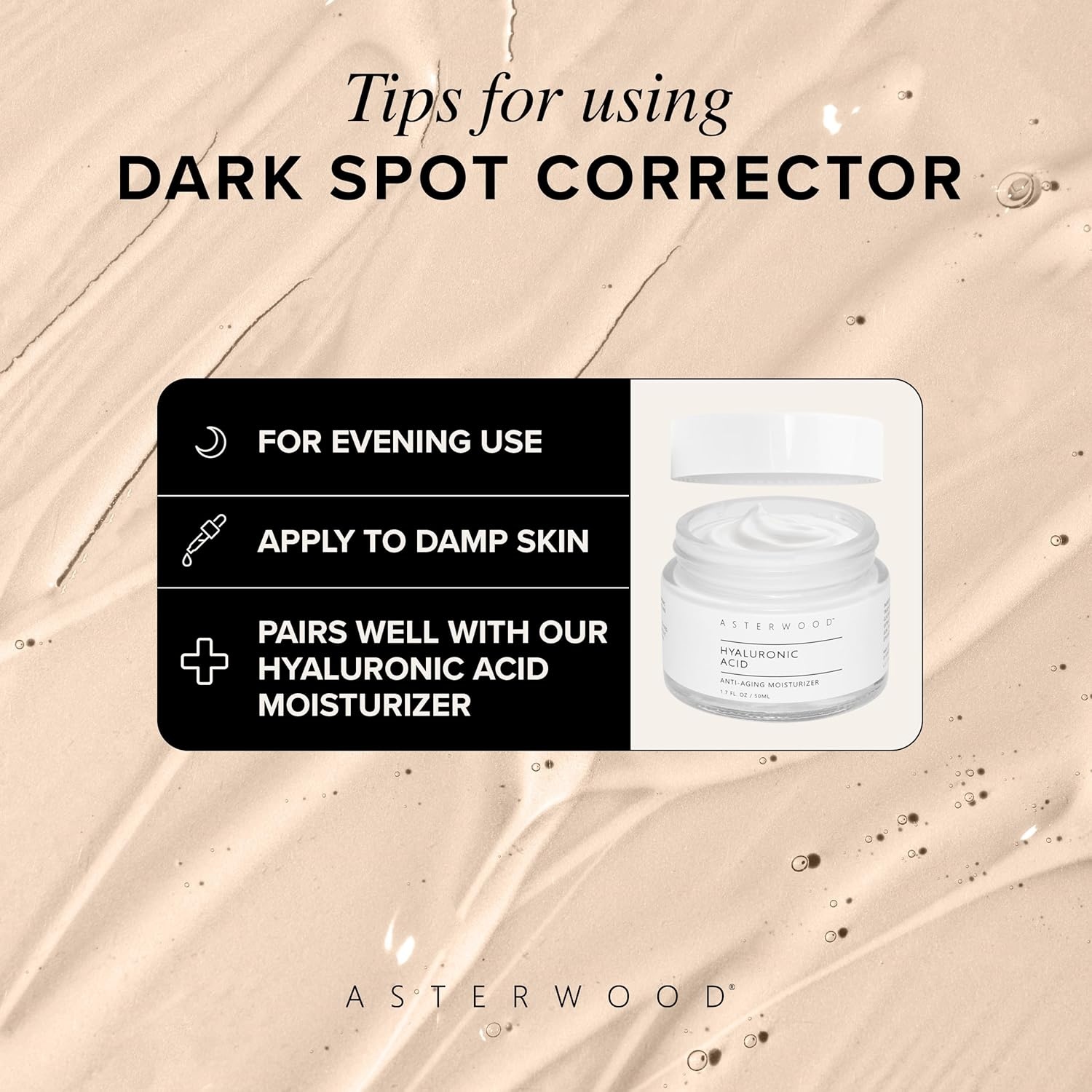 image:imageAsterwood Dark Spot Corrector for Face Serum with Radianskin with Tranexamic Acid Kojic Acid Glycolic Acid amp Salicylic Acid 1 Fl Oz
